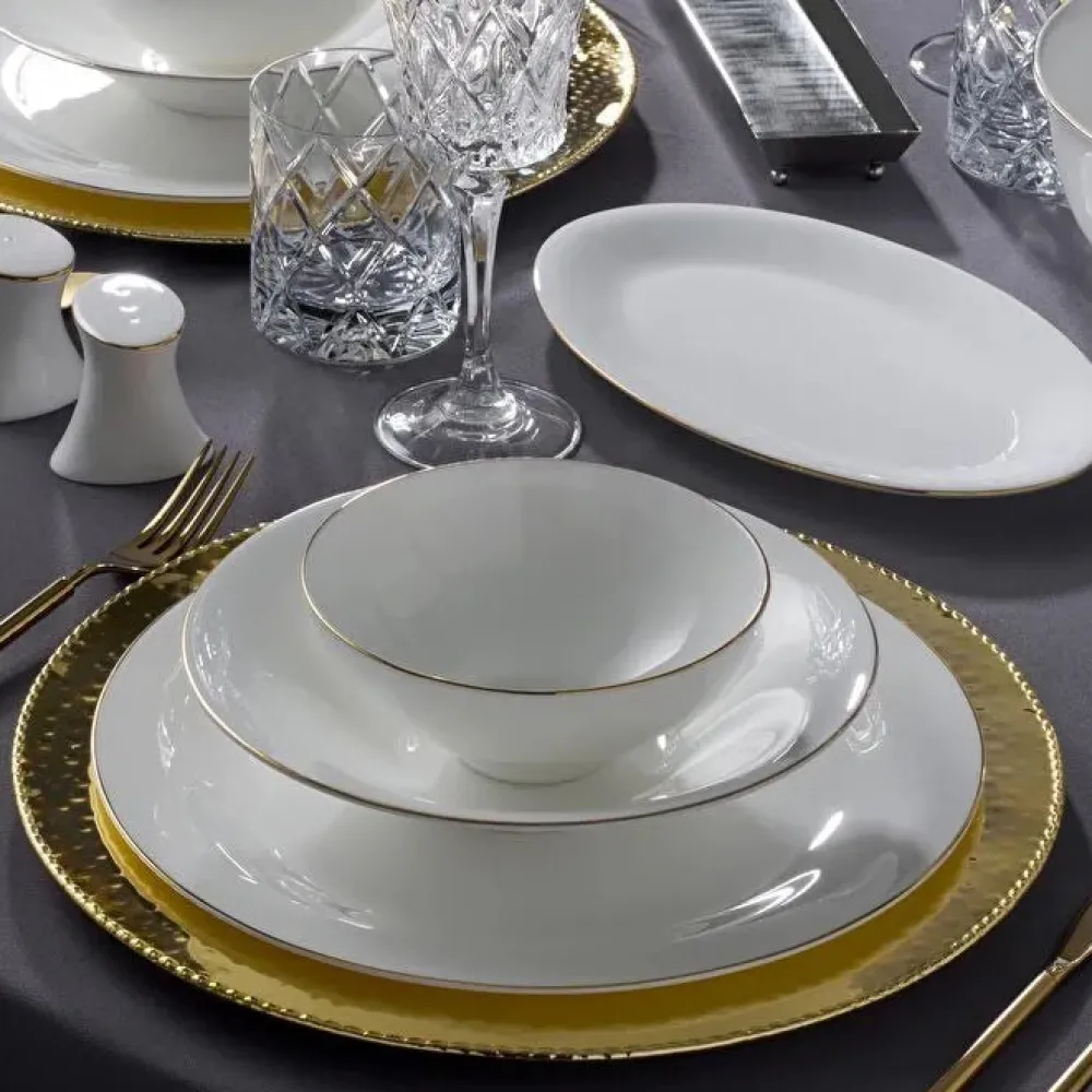 Karaca Jumbo a 61-teiliges Tafelservice für 12 Personen Gold Discount