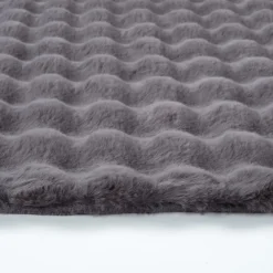 Karaca Kaşmir Halı 7/24 Cosy Premium Bubble Anthrazit Oval 80x150 cm Anthracıt01 Clearance