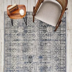 Karaca Kaşmir Halı 7/24 Alaca Patchwork Teppich Blau 80 x 150 Blau01 Sale