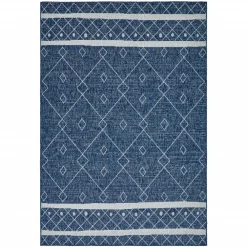 Karaca Kaşmir Halı 7/24 Gartenteppich Datca 160 x 230 Blau01 Sale