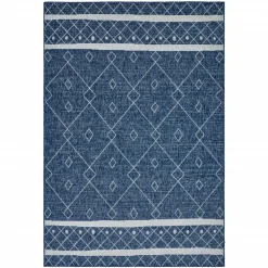 Karaca Kaşmir Halı 7/24 Gartenteppich Datca 200 x 290 Blau01 Online