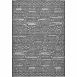 Karaca Kaşmir Halı 7/24 Gartenteppich Bozburun 160 x 230 Grau02 Discount