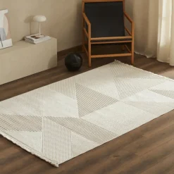 Karaca Kaşmir Halı 7/24 İskandinav Clara, Weiß, 120x180 cm Grau02 Clearance