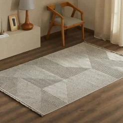 Karaca Kaşmir Halı 7/24 İskandinav Clara, Grau, 80x150 cm Weıß01 Hot