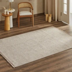 Karaca Kaşmir Halı 7/24 İskandinav Premium Linda Kaffeefarbe, 120x180 Hellbraun Discount