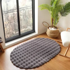 Karaca Kaşmir Halı Cosy Premium Bubble Anthrazit Oval 100x150 cm Anthracıt01 Best