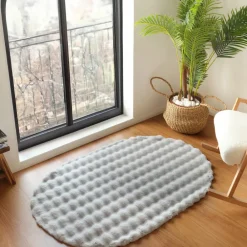 Karaca Kaşmir Halı Cosy Premium Bubble Hellgrau Oval, 100x150 cm Hellgrau01 Outlet