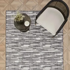 Karaca Kaşmir Halı Dogasever Recycelte Baumwollteppiche Nacht 160x230 cm Schwarz01 Outlet