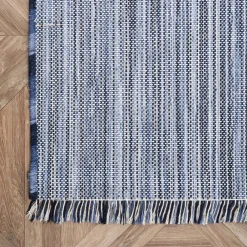 Karaca Kaşmir Halı Dogasever Recycelte Baumwollteppiche Delta 120x180 cm Blau01 Discount
