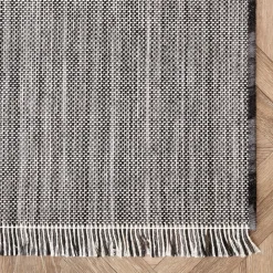 Karaca Kaşmir Halı Dogasever Recycelte Baumwollteppiche Karstik 160x230 cm Schwarz01 Online