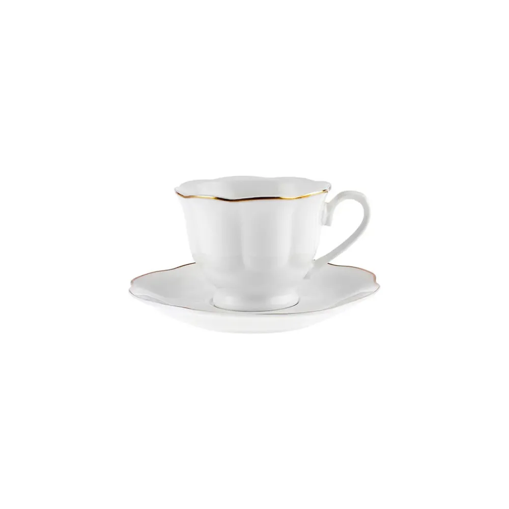Karaca Bell Kaffeetassen-Set, 6 Personen, 90 ml Weıß01 Best
