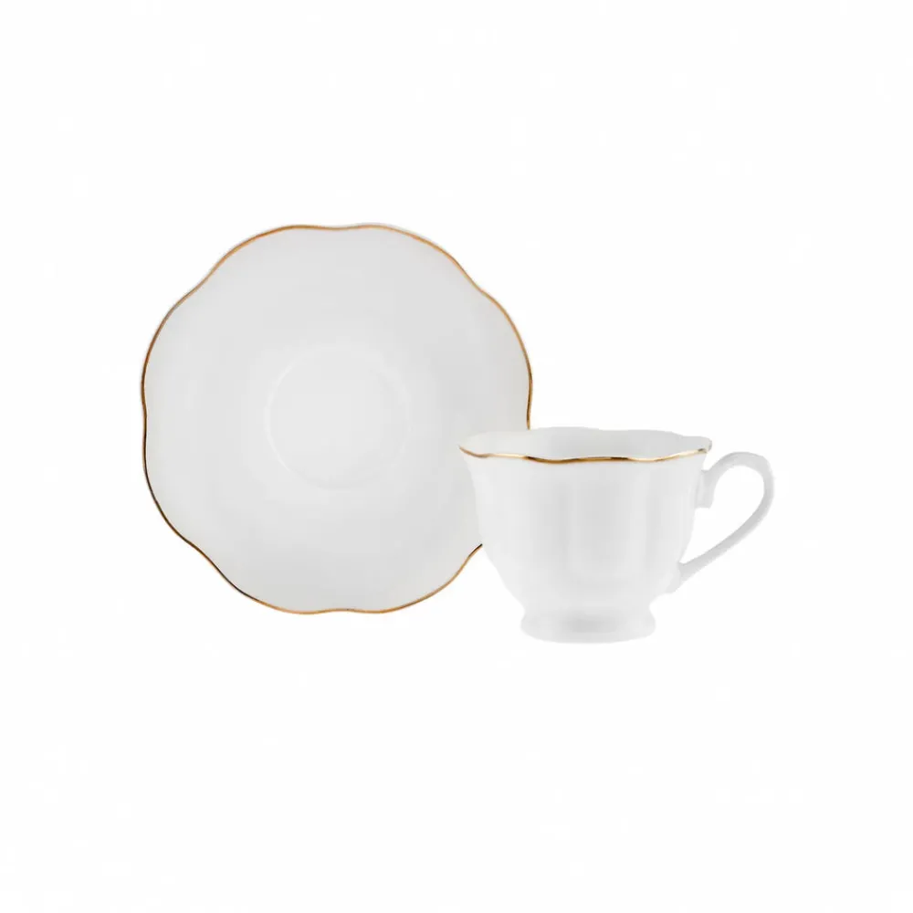 Karaca Bell Kaffeetassen-Set, 6 Personen, 90 ml Weıß01 Best