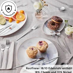 Karaca Bella 6 Personen Boxen Besteckset, 24 Teilig Schwarz01 Outlet