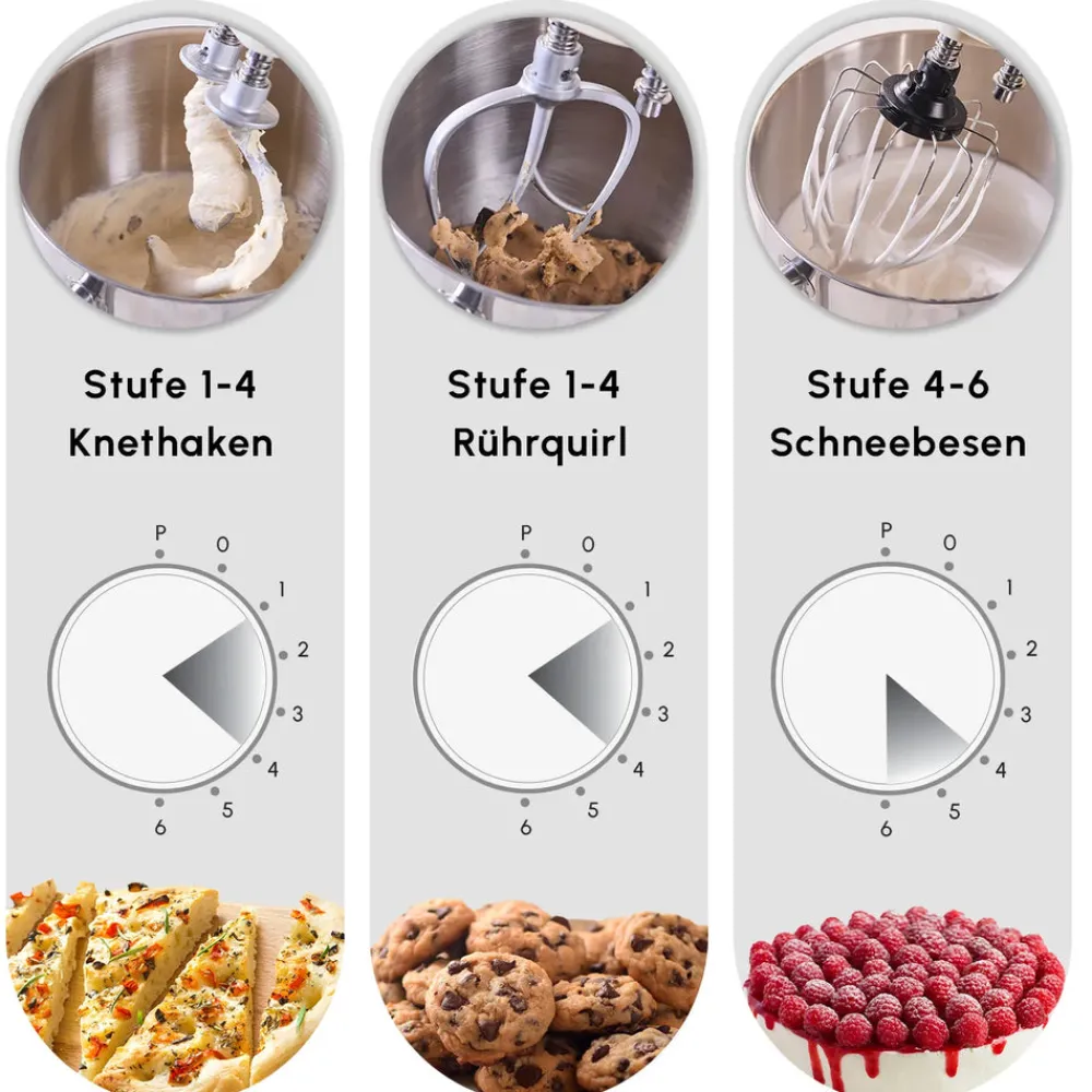 Karaca Blendburst Stand Mixer, 5.7L, 1400W, Iconic Beige Iconıc Beıge