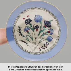 Karaca Blue Clove 26-Teiliges 6-Personen Frühstücksgeschirr Blau01 Clearance