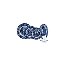 Karaca Blue Odyssey für 6 Personen Frühstücksset und Servierschalen, 26 Teilig Blau01 Hot