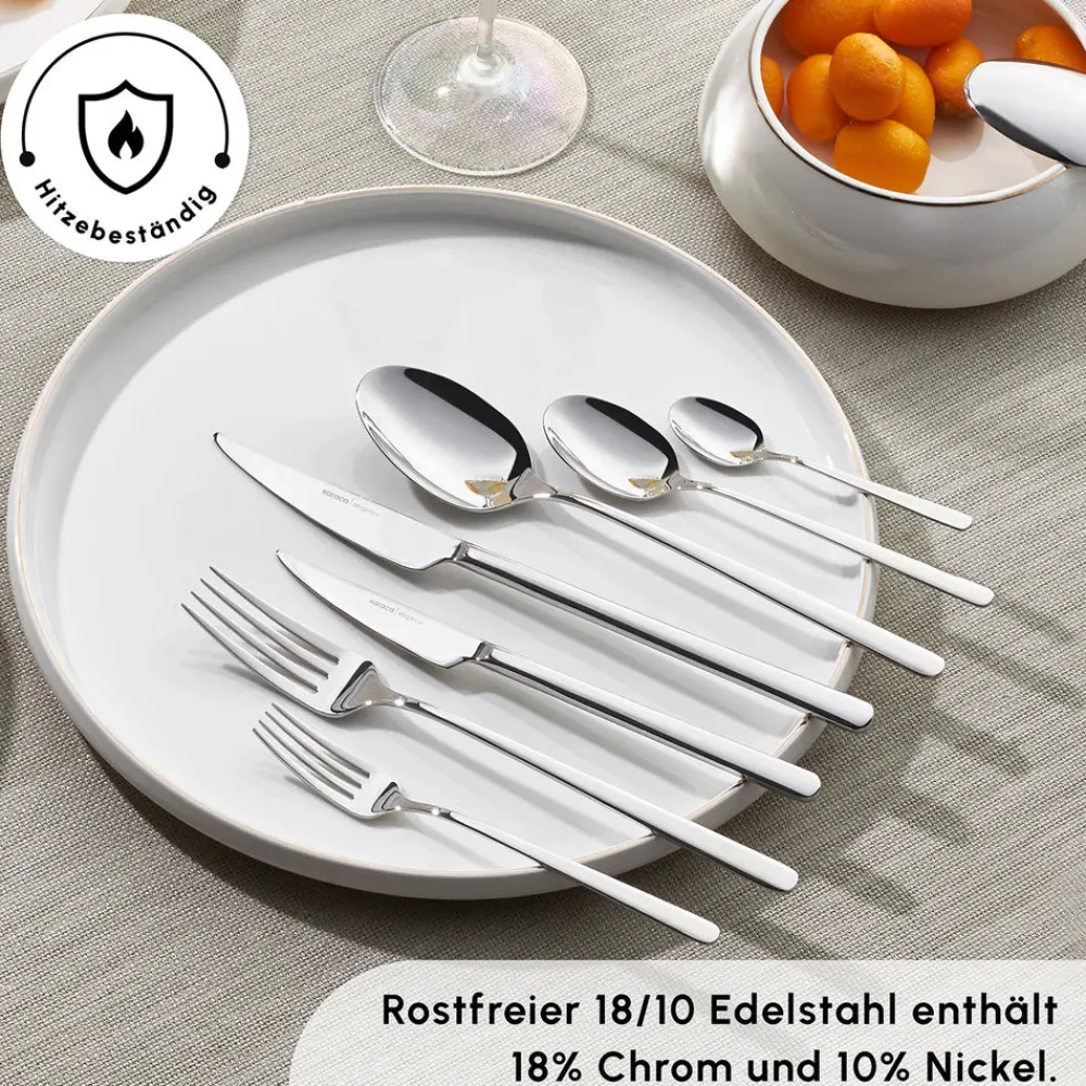 Karaca Boreas 12 Personen Besteckset, 84 Teilig Sılber Discount
