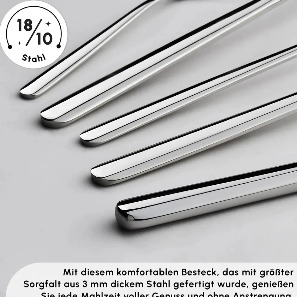 Karaca Boreas 12 Personen Besteckset, 84 Teilig Sılber Discount