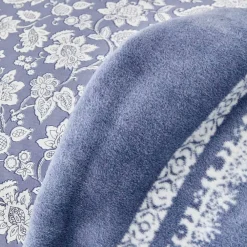 Karaca Celerina Bettwäsche-Set aus 100 % türkischer Baumwolle, Doppelbett, Blau Clearance