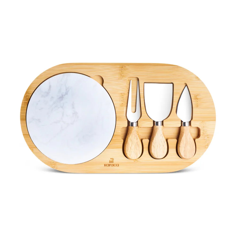 Karaca Cheesekit Bambus Schneideset, Farblos New