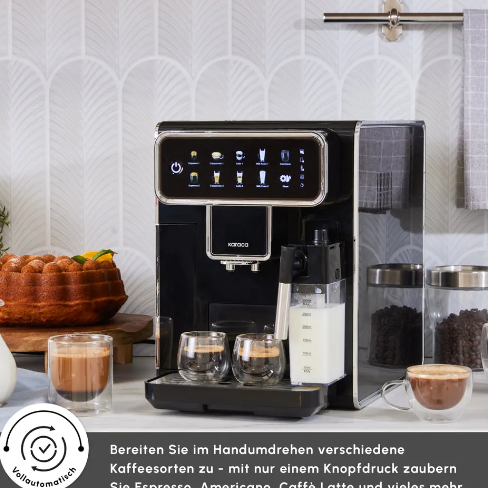 Karaca Coffeemaestro Vollautomatische Espressomaschine Schwarz New