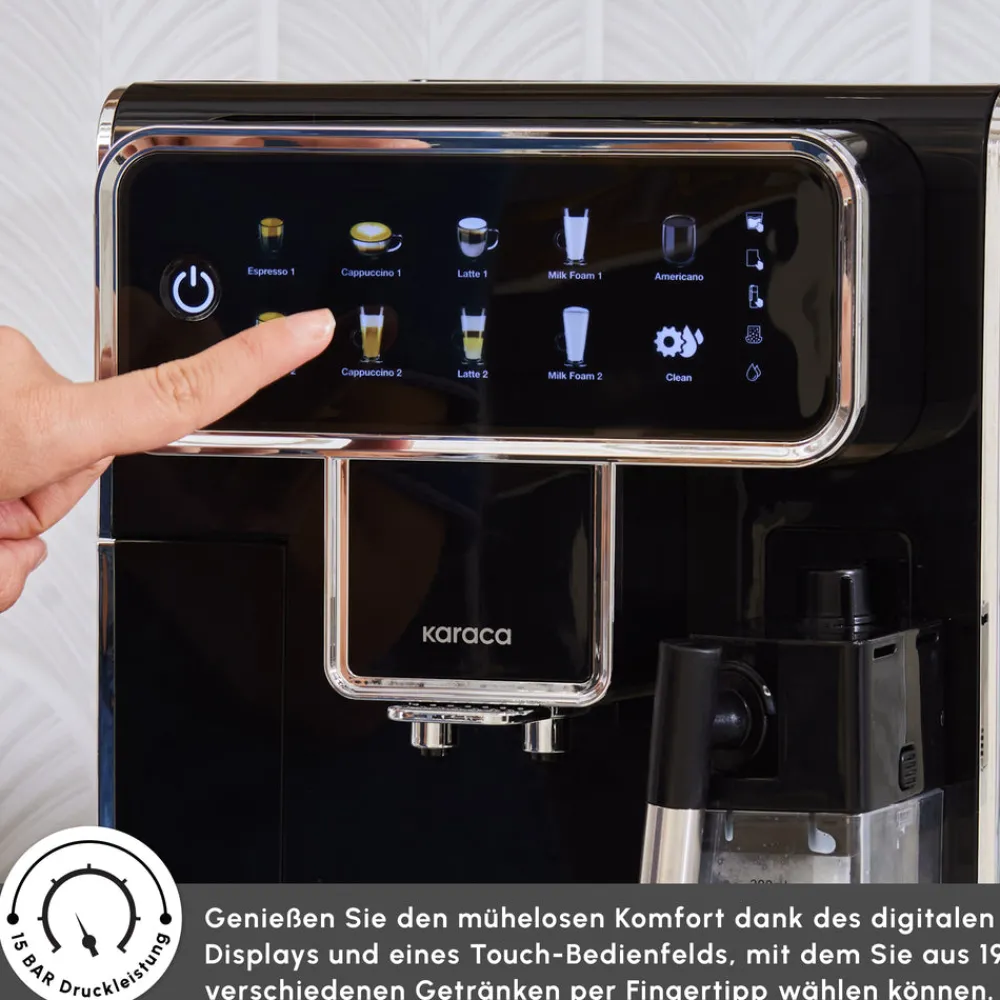 Karaca Coffeemaestro Vollautomatische Espressomaschine Schwarz New