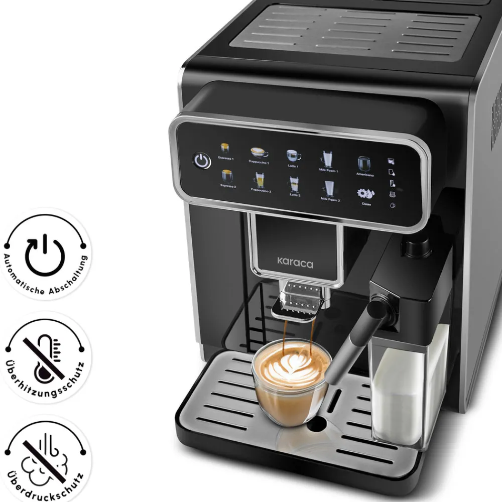 Karaca Coffeemaestro Vollautomatische Espressomaschine Schwarz New