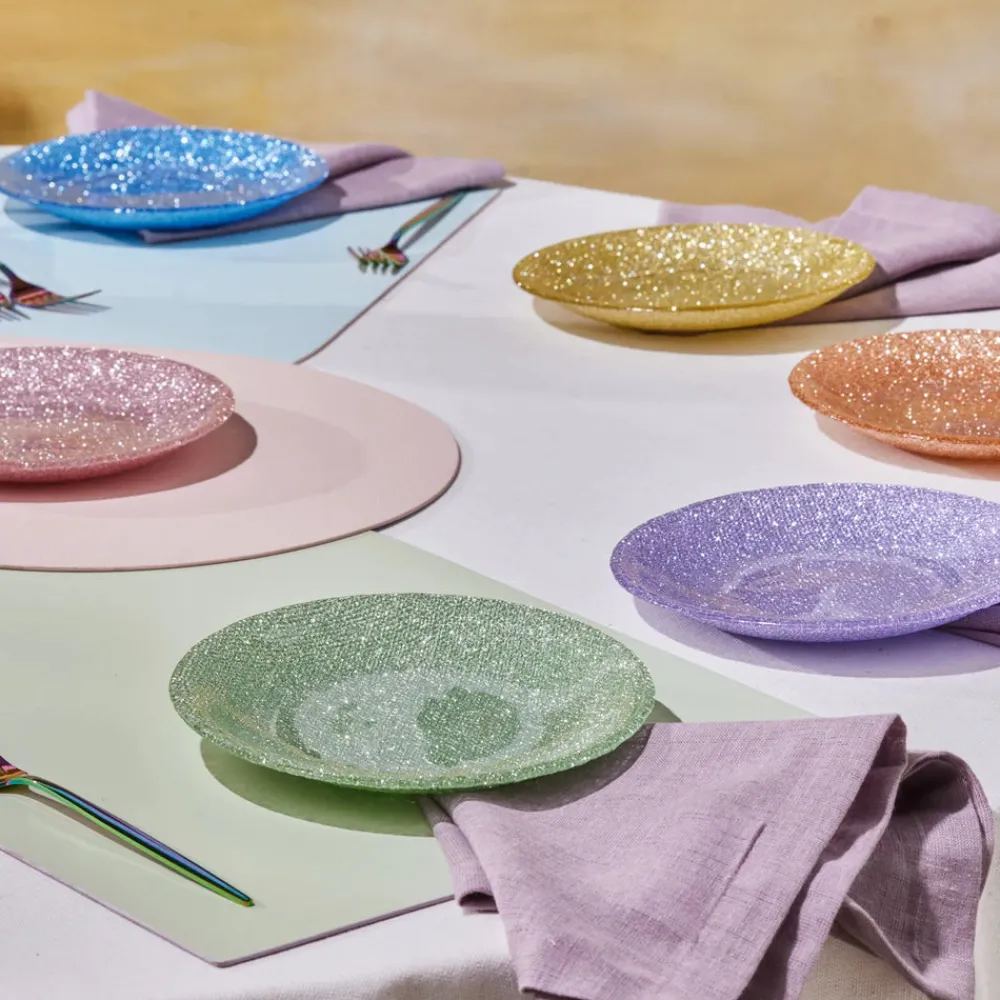 Karaca Cotton Colored Silvery für 6 Personen Dessert Set, 6 Teilig Multıfarben Best
