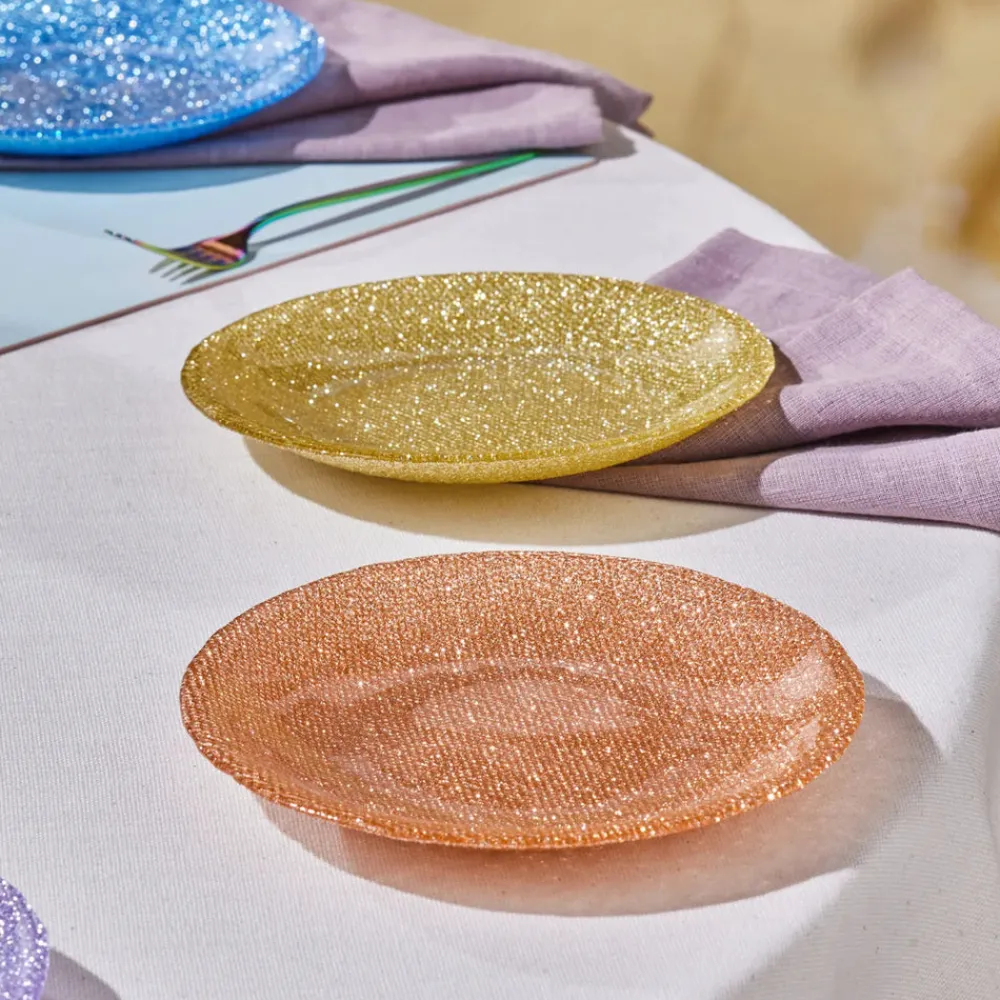 Karaca Cotton Colored Silvery für 6 Personen Dessert Set, 6 Teilig Multıfarben Best