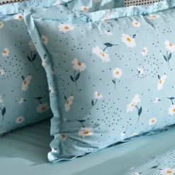 Karaca Daisy 100% Baumwolle Doppelbett Deckenbezug Set, Mint Outlet