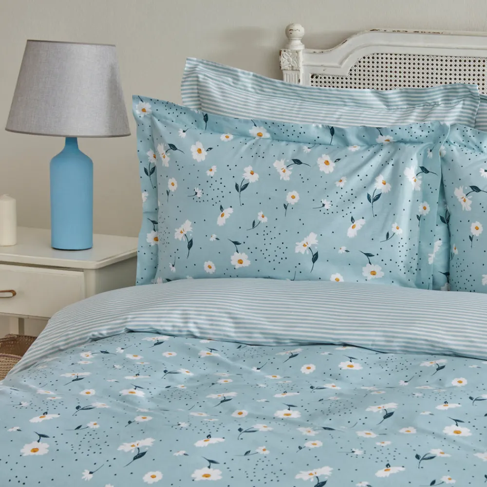 Karaca Daisy 100% Baumwolle Einzelbett Bettwäsche Set, Mint Online