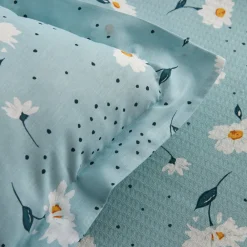 Karaca Daisy 100% Baumwolle Einzelbett Piké-Set, Mint Sale