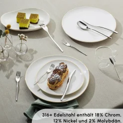 Karaca Dora 316+ Premium 84 Teiliges Für 12 Personen Besteck Set Platın Online