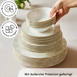 Karaca Elegance Bone Siena 53-Teiliges 12-Personen Geschirrsett Gold Discount