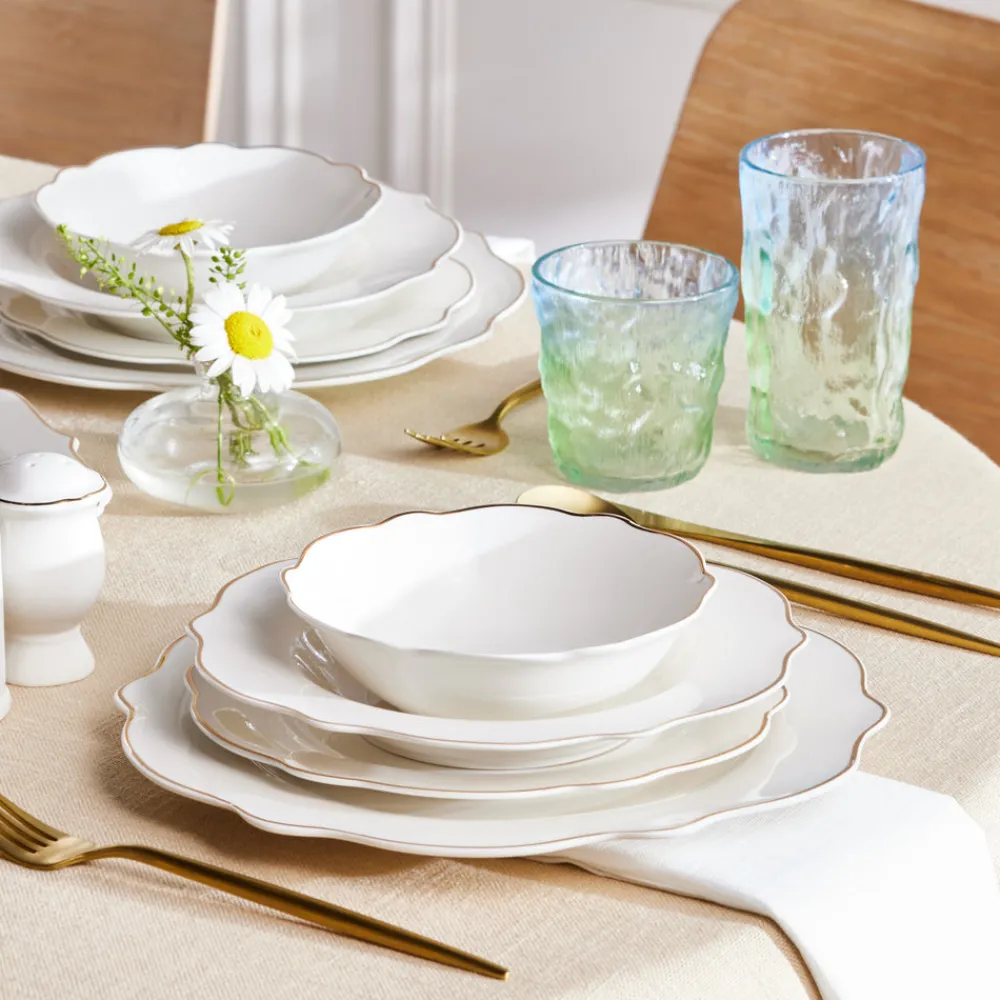 Karaca Elegance Vera 59-Teiliges 12-Personen-Geschirrset, Gold Hot