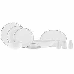 Karaca Epsilon New Generation Bone 12 Personen Geschirrset, Platin, 76 teilig Platın Clearance