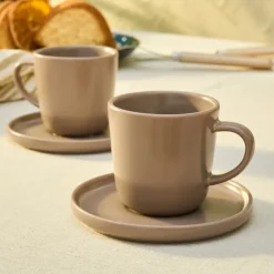 Karaca Eric 8-teiliges Espressoglas-Set für 4 Personen Braun01 New