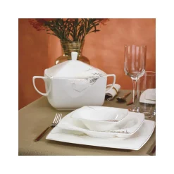 Karaca Fine Pearl Era 62-teiliges Geschirrset für 12 Personen Weıß01 New