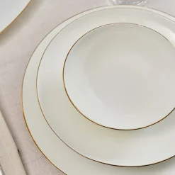 Karaca Fine Pearl Extra Chanak 55-teiliges Tafelservice für 12 Personen, Gold Outlet