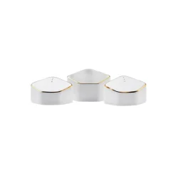 Karaca Fine Pearl Extra Eight Corner 62-Teiliges 12-Personen Geschirrset Gold