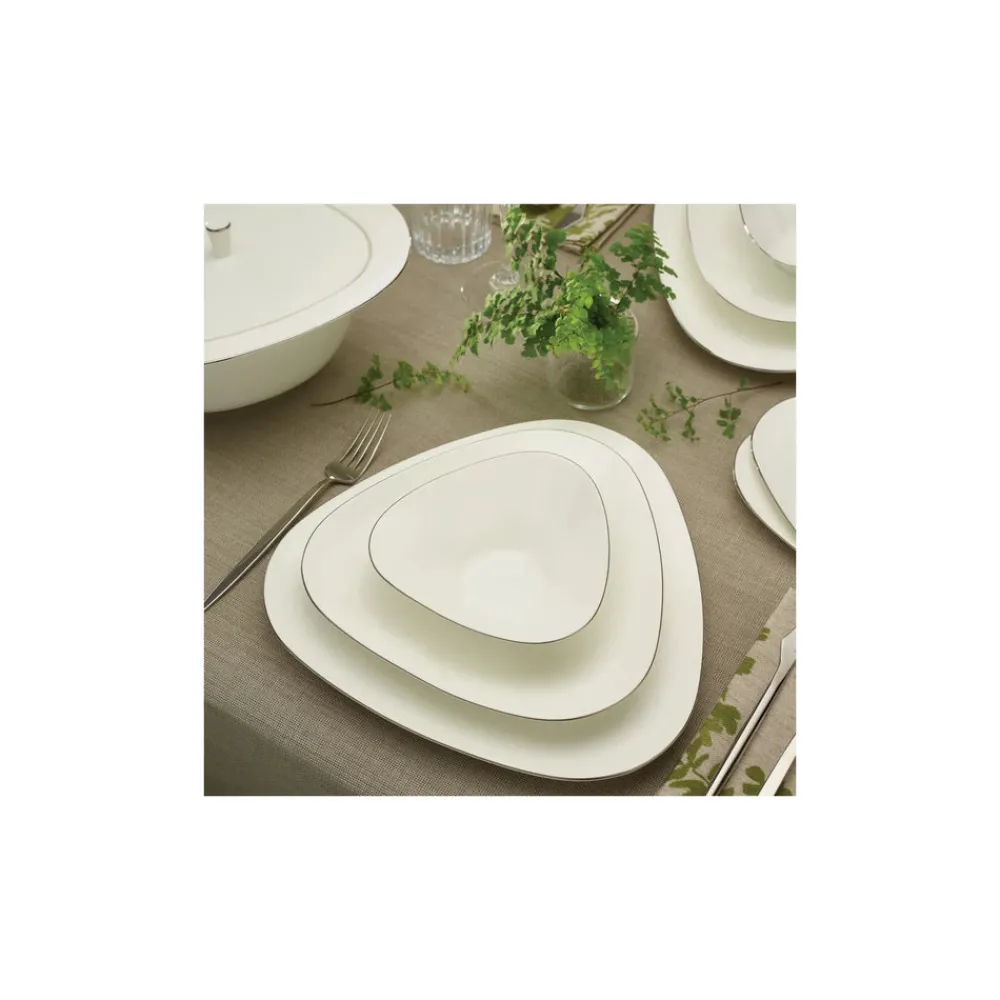Karaca Fine Pearl Trio Platin Tafelservice-Set -62- teilig für 12 Personen Platın