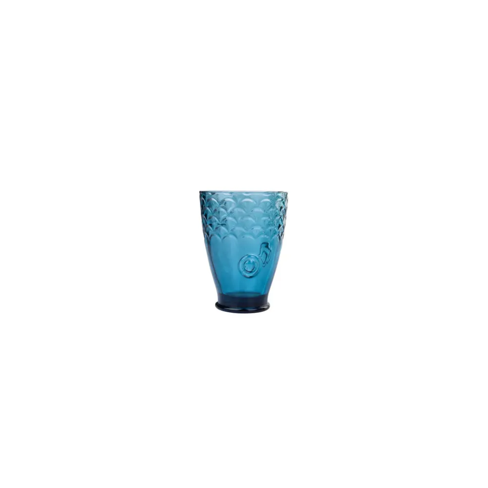 Karaca Fish Softdrinkglas 4-teilig, Blau Blau01 New