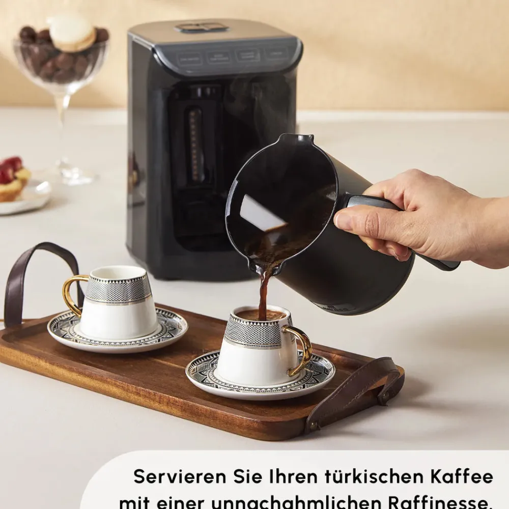 Karaca Globe Kaffeeservice für 6 Personen Schwarz01