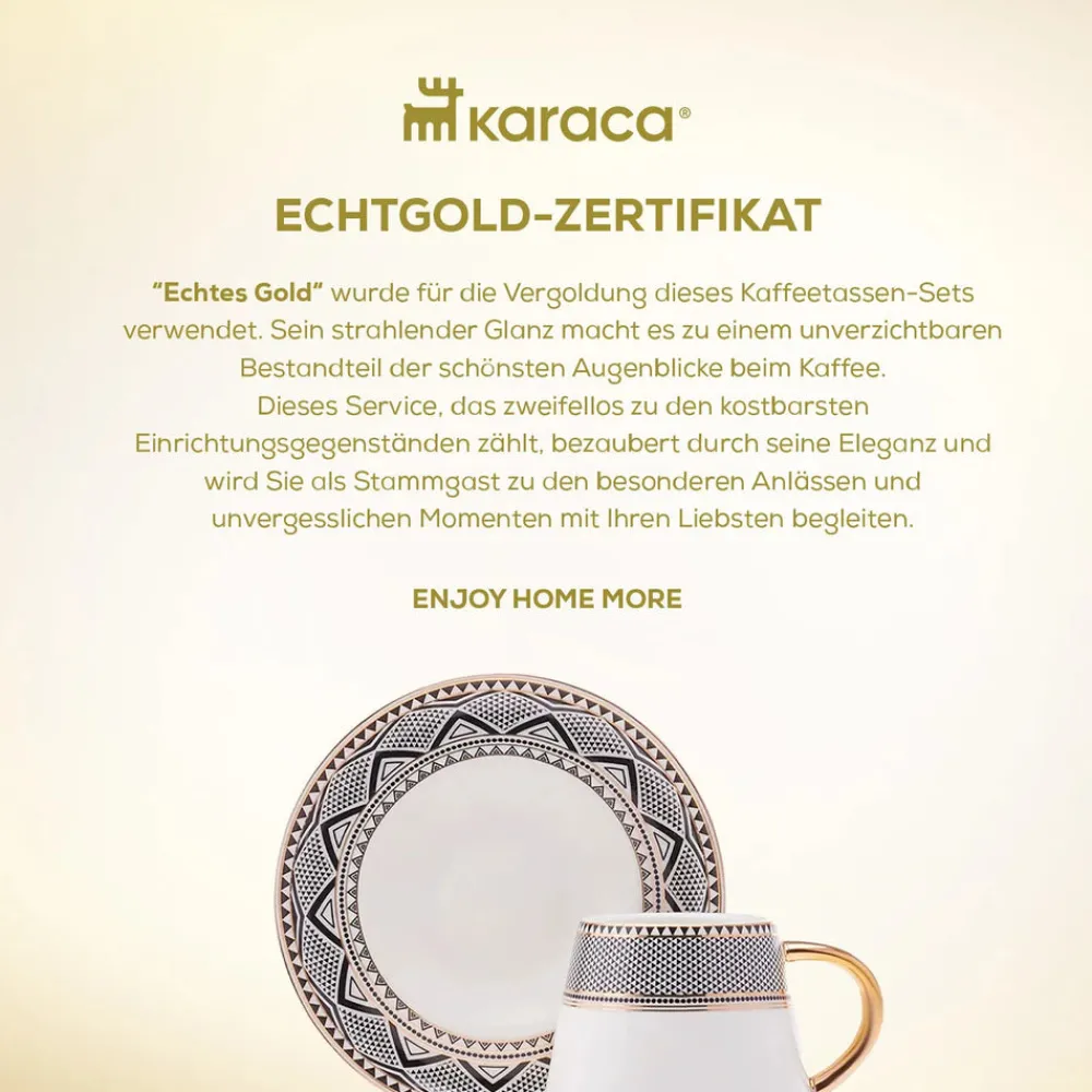 Karaca Globe Kaffeeservice für 6 Personen Schwarz01