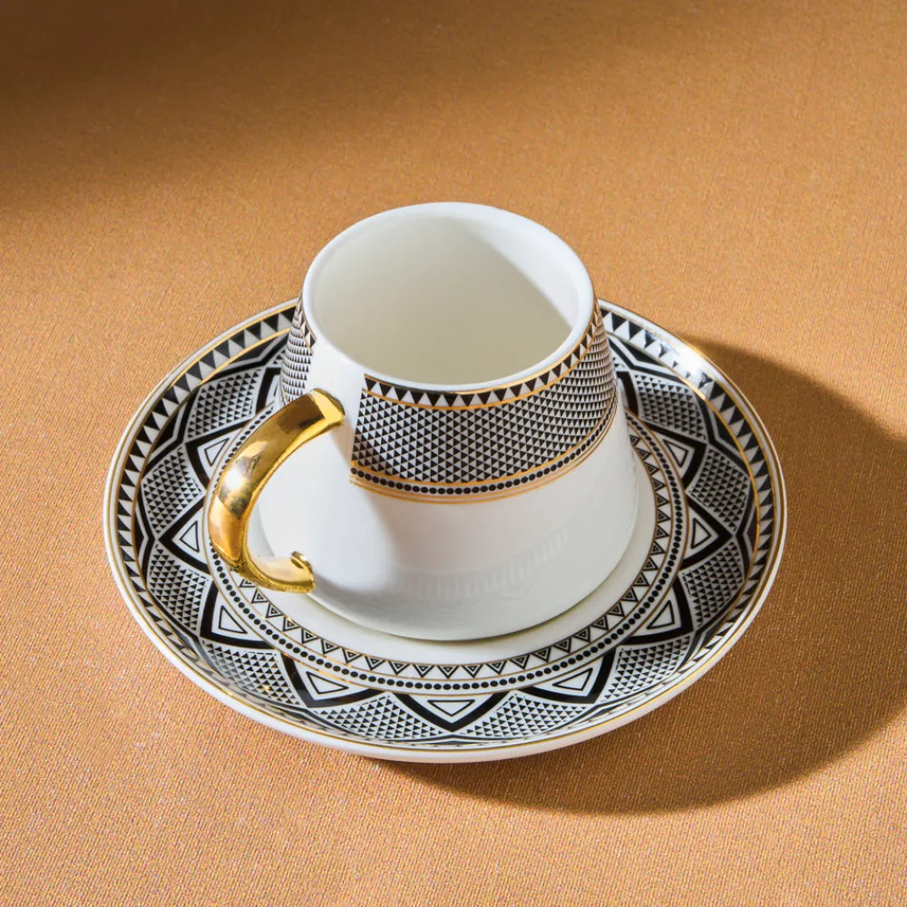 Karaca Globe Set mit 2 Kaffeetassen Schwarz01 Clearance