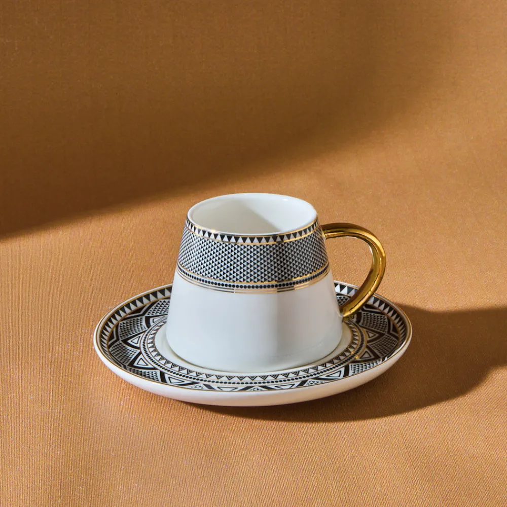 Karaca Globe Set mit 2 Kaffeetassen Schwarz01 Clearance