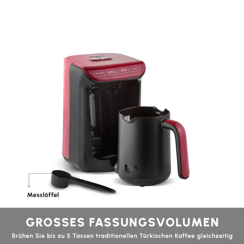 Karaca Hatır Kaffeemaschine mit Röstfunktion Rot, 535W Kırschrot Sale