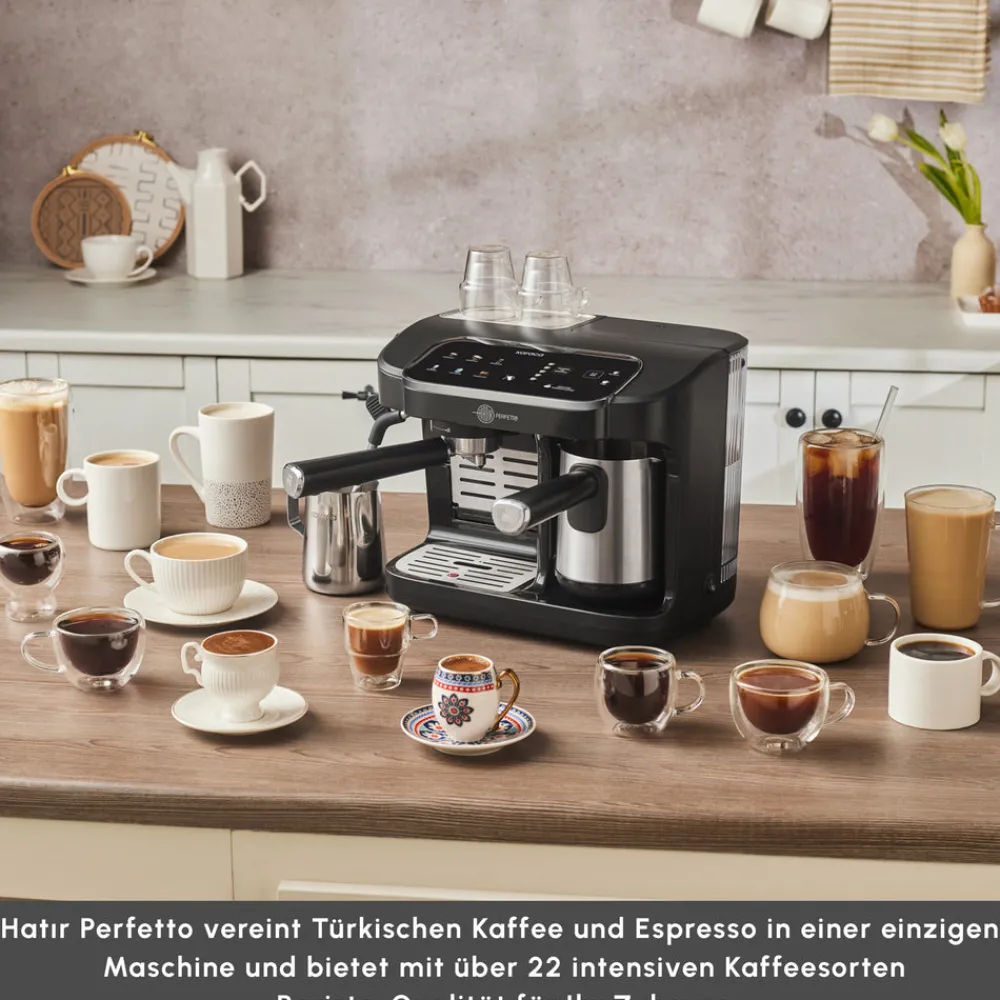 Karaca Hatır Perfetto Espresso und Türkischer Kaffee Maschine INOX Online