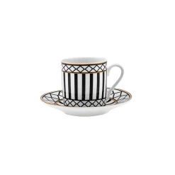Karaca Helenistik für 6 Personen Kaffeetasse, 80 ml Schwarz01