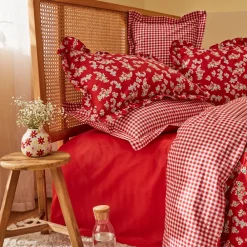 Karaca Home Carlo 100% Baumwolle Einzel Bettbezug Set Rot Sale